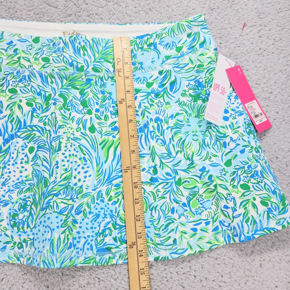 Lilly Pulitzer Luxletic Aila Skort Womens XL Blue Dandy Lions Golf UPF 50+ NEW - Picture 8 of 14